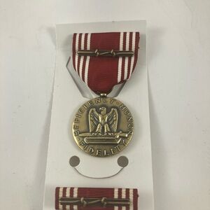 Red and Gold Medal with Eagle Design